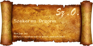 Szekeres Orgona névjegykártya